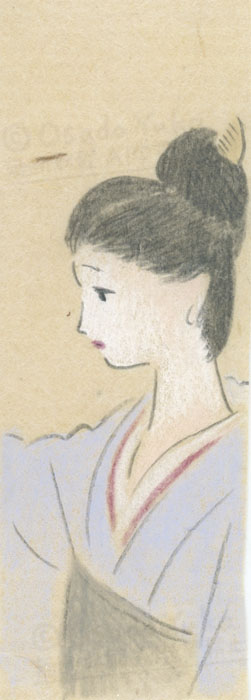 「紅/櫛巻 」|長田結花のイラスト