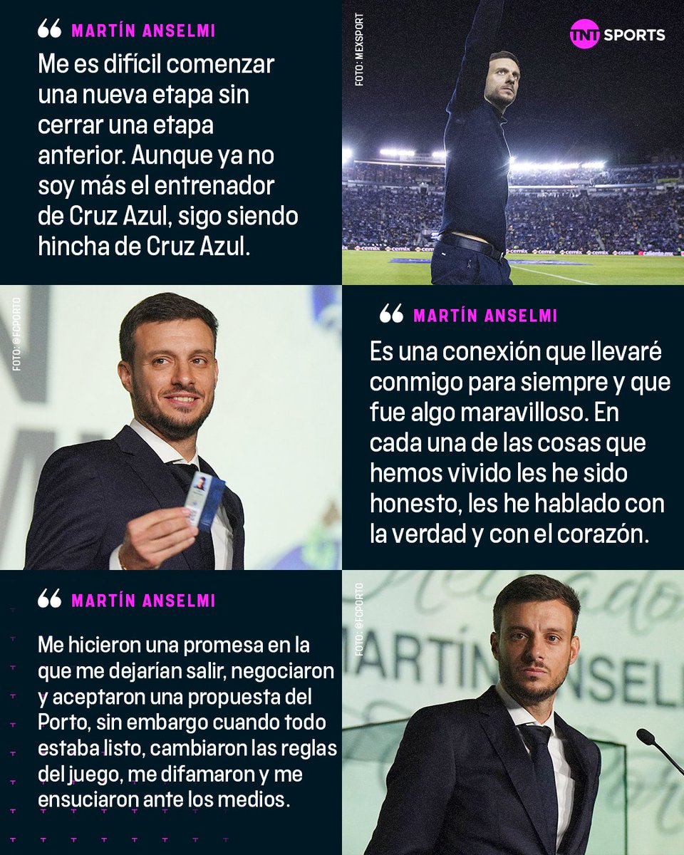 tntsportsmex's tweet photo. ¡Intenten no llorar, Celestes! 😭

Martín Anselmi aclaró su salida de Cruz Azul y dejó un mensajito para la directiva de la Máquina. 🗣️🇵🇹

¿Qué opinan de sus declaraciones? 👀 https://t.co/qGg7WeyboO