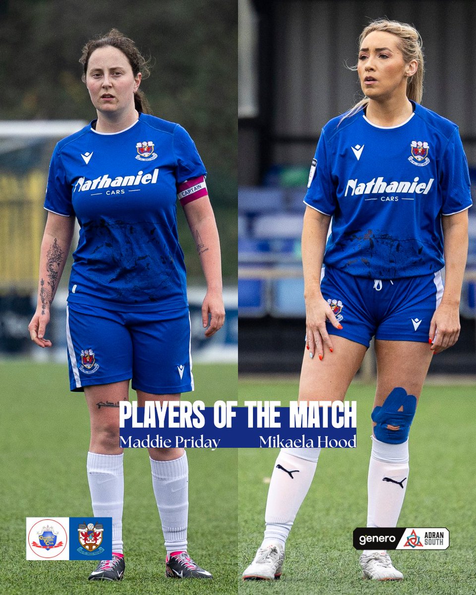 POTM ✨ 

Yesterday’s POTM is a joint one and goes to Mikaela Hood &amp; Maddie Priday. Great midfield display by the duo with Mikaela’s engine and persistent pressing, and Maddie’s composure and passing play. Both rewarded with well taken goals. Well done both 👏🏼