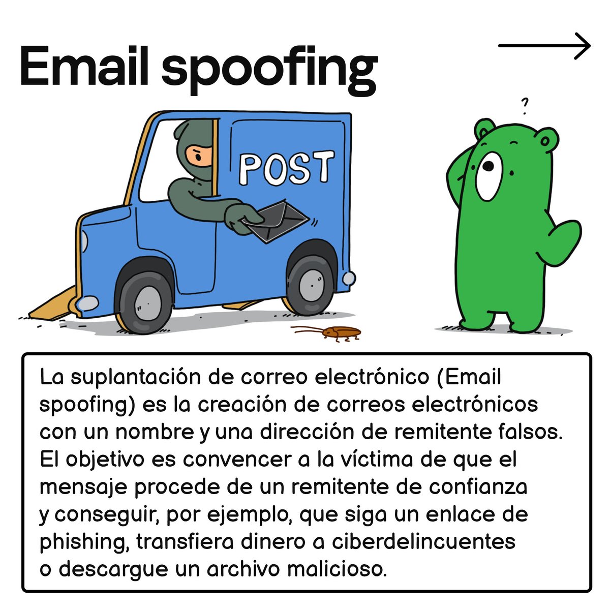 KasperskyES's tweet photo. Email spoofing, una técnica habitual que utilizan los estafadores para engañarte. 🎭📩 https://t.co/q5DvClqKas