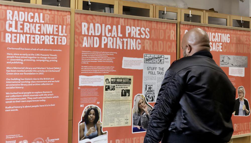 MarxMemorialLibrary (@marxlibrary) on Twitter photo We’re on tour!
From next Tuesday 4 Feb our Radical Clerkenwell Reinterpreted exhibition funded by <a href="/Aimuseums/">AIM</a> <a href="/HeritageFundUK/">The National Lottery Heritage Fund</a> will be displayed at <a href="/PeelInstitute/">The Peel</a> - drop in Tues & Thur 10-3
<a href="/Ec1Echo/">EC1 Echo</a> <a href="/islingtongztte/">Islington Gazette</a> We’re on tour!
From next Tuesday 4 Feb our Radical Clerkenwell Reinterpreted exhibition funded by <a href="/Aimuseums/">AIM</a> <a href="/HeritageFundUK/">The National Lottery Heritage Fund</a> will be displayed at <a href="/PeelInstitute/">The Peel</a> - drop in Tues & Thur 10-3
<a href="/Ec1Echo/">EC1 Echo</a> <a href="/islingtongztte/">Islington Gazette</a>