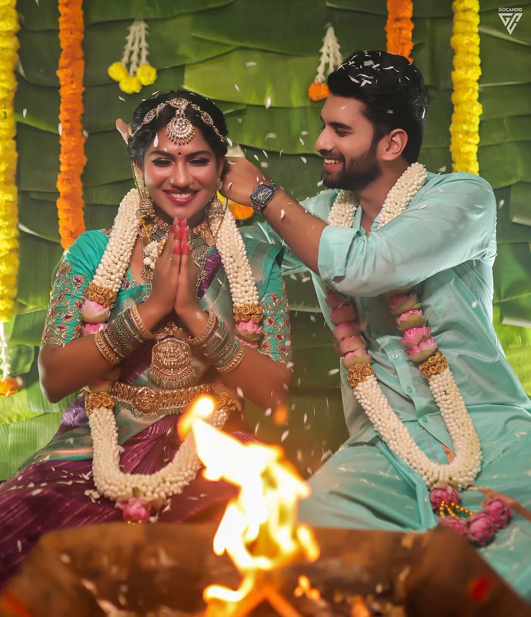 ChennaiTimesTOI's tweet photo. #LubberPandhu actress #Swasika marries her husband #PremJacob for the second time in a Hindu ceremony on the occasion of their first wedding anniversary https://t.co/iYfoLz2GQr
