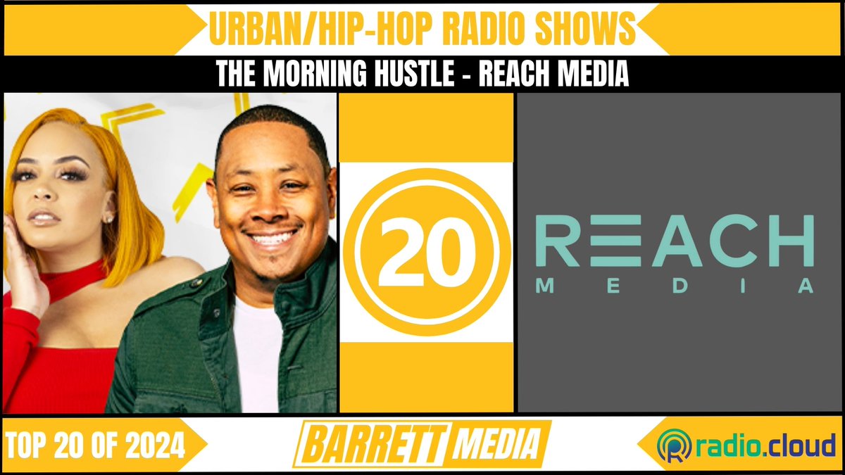 Barrett_Media's tweet image. Ranked #18-#20 in Barrett Media's Top 20 Urban/Hip Hop radio shows of 2024 presented by @RadioCloud_ were @TTTorrez of @HOT97 @J_Credible of @Power106LA &amp;amp; @MorningHustleAM featuring @RadioKingKyle &amp;amp; @StarringLorel. Congrats to all.

barrettmedia.com/2025/01/27/bar…