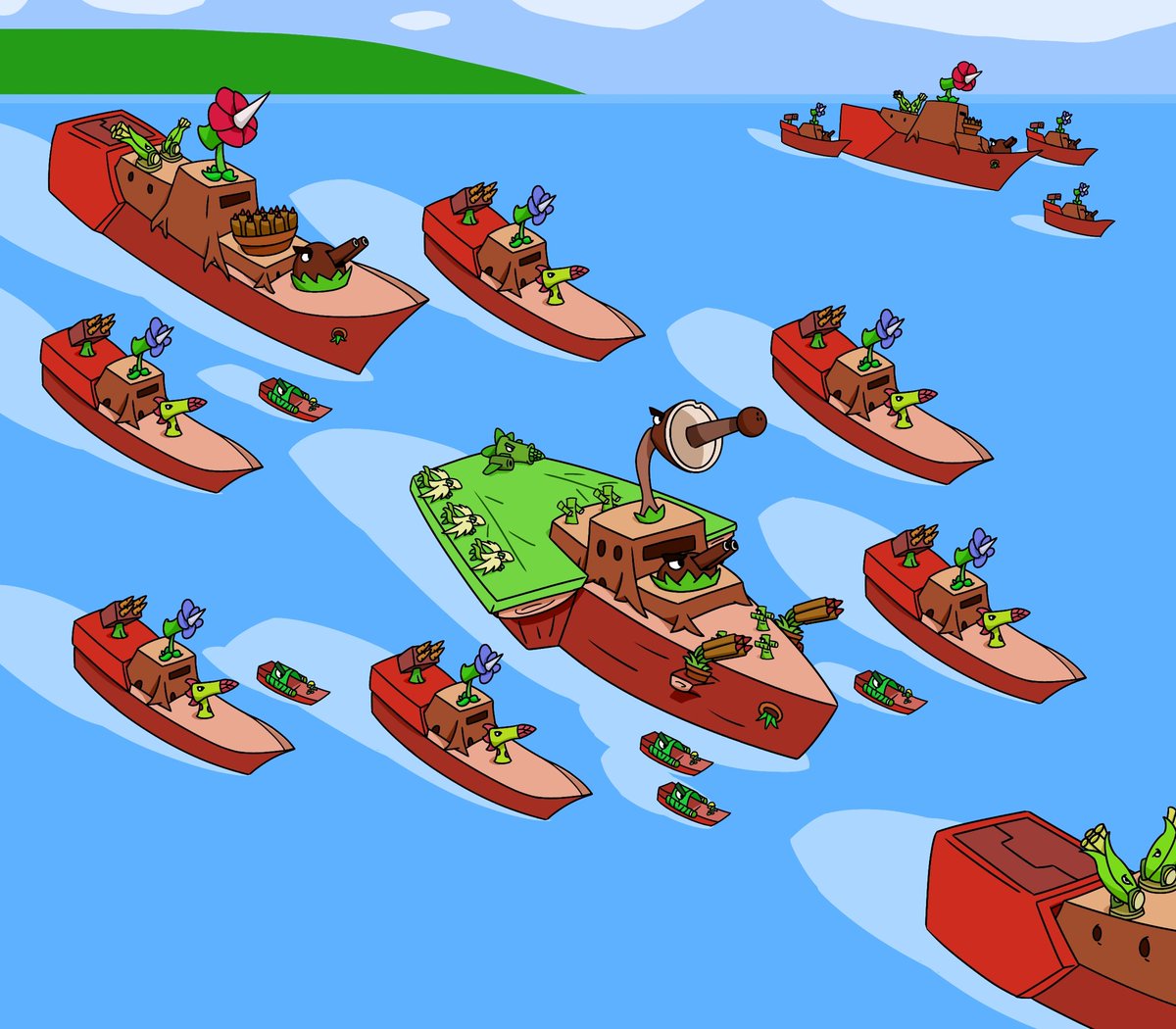 TheNextIsland's tweet image. Lotusian Fleet on the way to Luzon
#pvz #pvzfanart #pvz2c #pvzoc