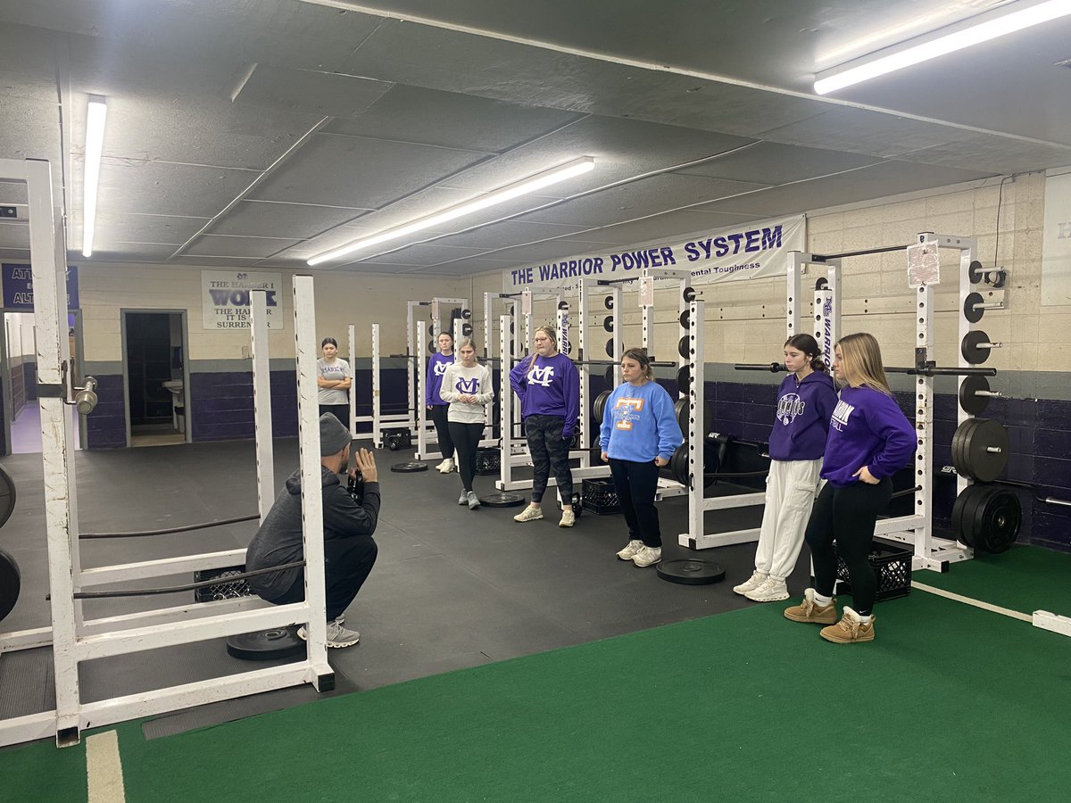 MCWarriorsSB's tweet photo. Coach Brandon Harmon shows up every day to push our female athletes during 6th period! This group, due to their schedules, come in at 6:30 am to make gains! The work doesn’t always happen on the field! Rise and grind ladies! https://t.co/vofUrfJwBE