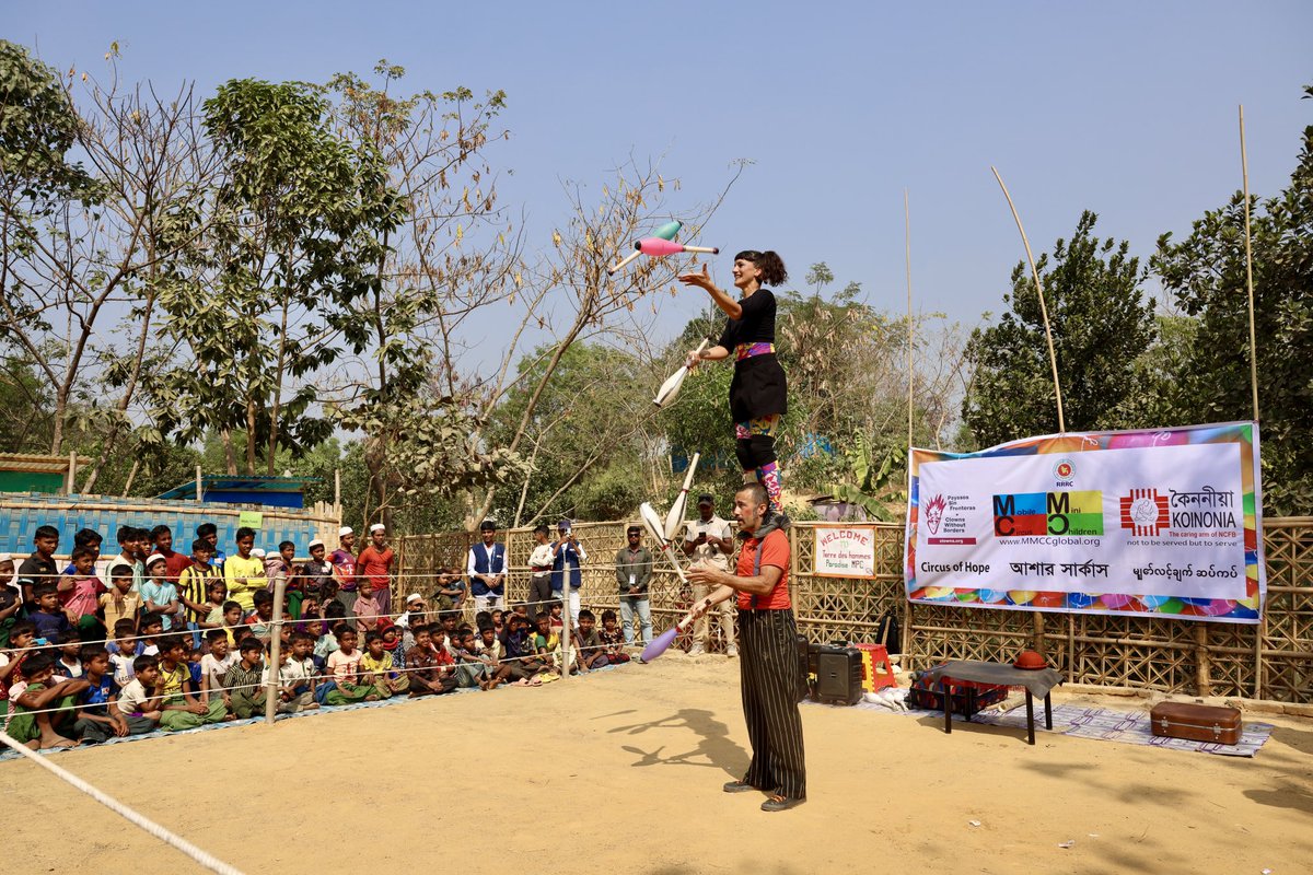 Growing up in a refugee camp is anything but easy, &amp; we're grateful to Clowns Without Borders for bringing smiles to the faces of children today🤡🙏

Even if just for a moment, they help refugee children forget the hardships of camp life &amp; give the happiness every child deserves.