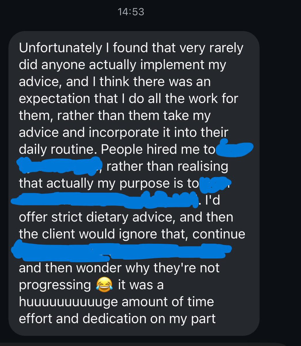 Been a long time since a client vented like this right after the first follow up.