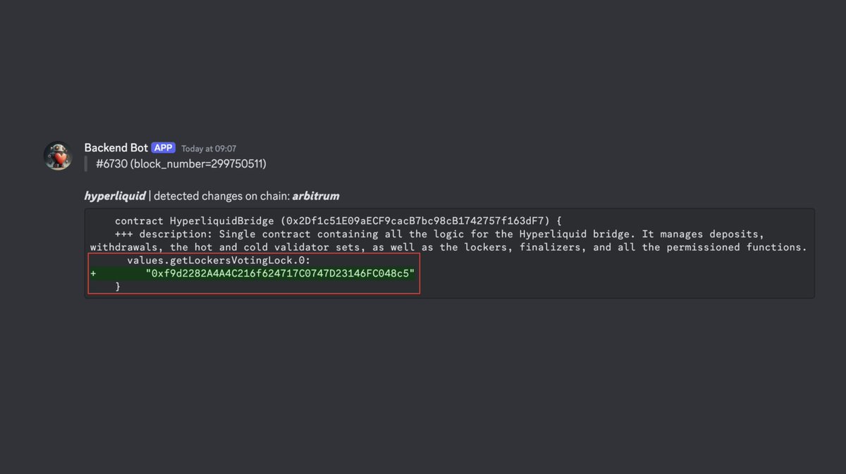 one of the 5 whitelisted "lockers" on <a href="/HyperliquidX/">Hyperliquid</a> just voted to pause the bridge. given the locker threshold of 2, another vote is needed.

does anyone know what's going on? either they'll pause the bridge soon or they want to effectively lower the threshold to 1