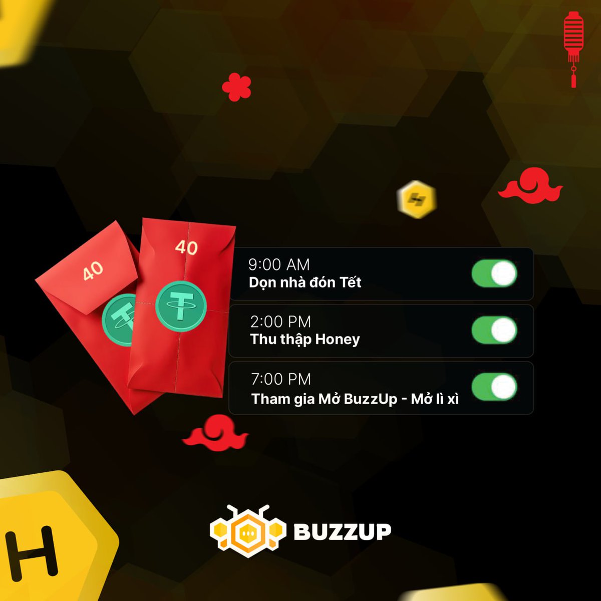 Hoàn Thành Nhiệm Vụ – Nhận Lì Xì To!
 
🐝 Mọi người nhớ hoàn thành hết các nhiệm vụ trên Intract để tham gia vòng quay may mắn nhận lì xì nhé. Săn hồng bao ngày Tết ngay hôm nay!
 
Lì xì Tết siêu hấp dẫn: 🧧 40 USDT
 
📌 Link nhiệm vụ: intract.io/quest/678dfd83…