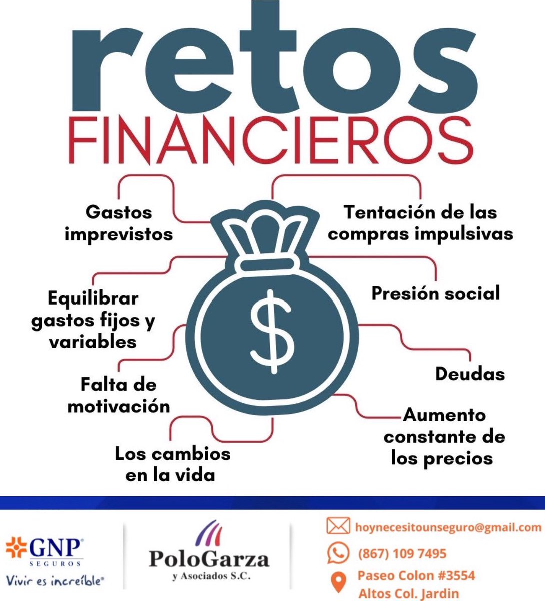POLOMOTORS's tweet photo. Retos financieros de una persona económicamente activa ✅ #pologarzayasociados #gnpseguros #hoynecesitounseguro #somosda121 #viviresincreíble https://t.co/hkC8sQ6mhW