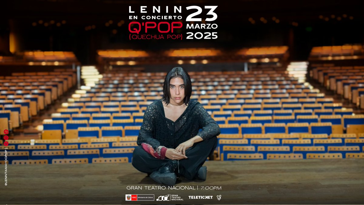 Lenintamayoqpop's tweet image. Q&apos;POP (Quechuapop) 🇵🇪 en concierto 
URPY en el 2022 cuando inicié el proyecto, me presente por primera vez en el @granteatronacional como invitado . Ahora hemos logramos avanzar a tal punto que ahora estaré dando MI PRIMER CONCIERTO 
Nos vemos este domingo 23 de Marzo #leninqpop