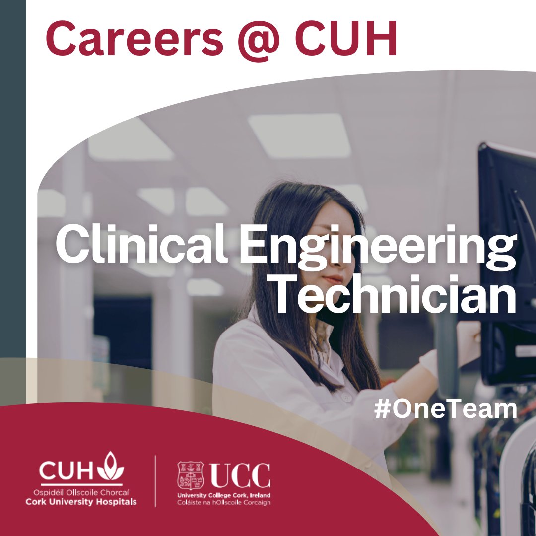 CUH is recruiting for a number of specialist roles across various disciplines
These roles offer the chance to contribute to cutting-edge healthcare.

Explore these exciting opportunities and apply today: cuh.hse.ie/healthcare-pro…

#CUHCareers  #OneTeam