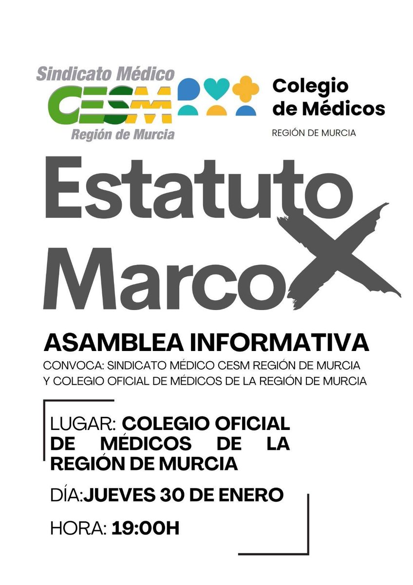 Porque no aporta mejoras efectivas para la asistencia sanitaria, sino una serie de propuestas que no responden a las necesidades de los #médicos para poder prestar una atención de calidad a nuestros pacientes

‼️NO‼️al borrador de #EstatutoMarco <a href="/cesm_sindicatos/">CESM</a> <a href="/sanidadgob/">Ministerio de Sanidad</a>