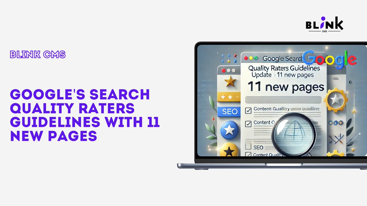 blinkcms's tweet photo. Check out Google's new Search Quality Raters Guidelines which have gained 11 New Pages addressing AI content and new spam types.

Read our Blog and get to know what's updated: https://t.co/LjcNqOea3i

#Newsroom #GoogleQualityRaters #GoogleUpdate #SEO #Blinkcms https://t.co/Ib4PVDYJrU