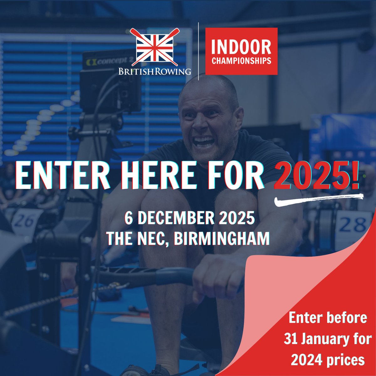 There's under a week left to enter the British Rowing Indoor Championships 2025 at 2024 prices! 🎟️ 

Get your race calendar sorted today and enter BRIC 2025 by 31 January for the best entry price ✅

Enter here👇 
britishrowing.org/events/events-…
