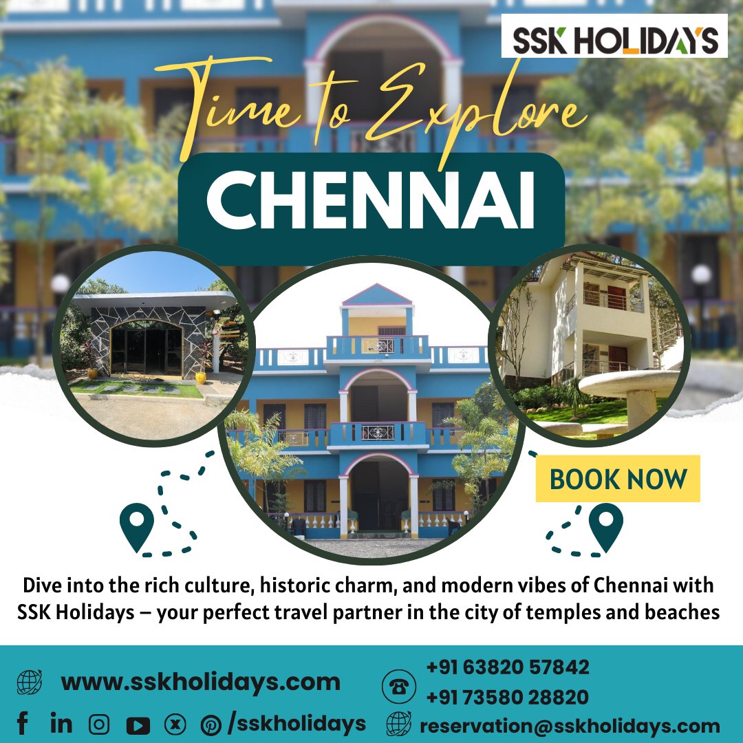 sskholidays's tweet photo. 🌴 Escape to Paradise with SSK Holidays Cheanni! 🌞

Dreaming of the perfect vacation? Look no further! Whether SSK Holidays Cheanni offers the ultimate getaway experience. 🏖️
https://t.co/aQFZDZoXtu
#SSKHolidays #CheanniGetaway #BeachVibes #TravelGoals #VacationMode https://t.co/9BNx3mLMsQ