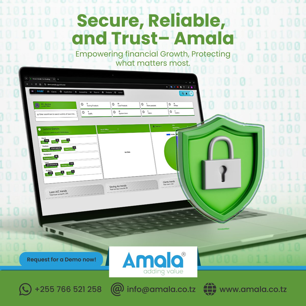AmalaTech's tweet image. Your trust drives us and protecting your data is our top priority. Here is how Amala ensures your privacy and security. Advanced encryption, Strong authentication, 24/7 Monitoring, Reliable infrastructure. Empowering financial growth, protecting what matters most. Partner with us
