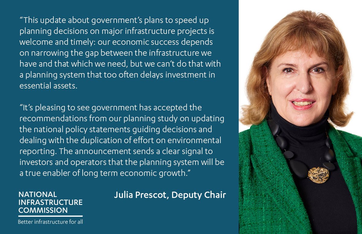 NatInfraCommission (@natinfracom) on Twitter photo Our Deputy Chair Julia Prescot has welcomed the w/e update from government outlining its approach to reforming the #planning system for major #infrastructure, which reflect key recommendations made in our own planning study
You can also read more here: nic.org.uk/news/governmen… Our Deputy Chair Julia Prescot has welcomed the w/e update from government outlining its approach to reforming the #planning system for major #infrastructure, which reflect key recommendations made in our own planning study
You can also read more here: nic.org.uk/news/governmen…