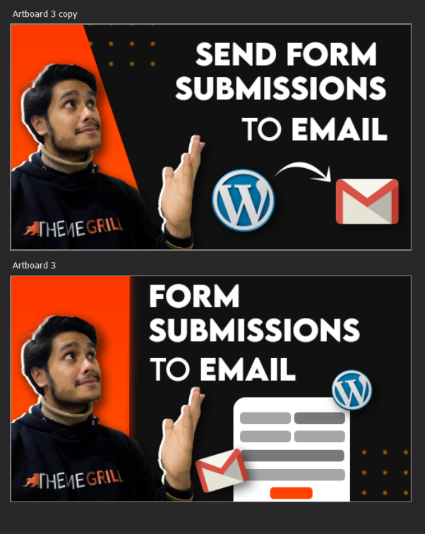 sidgrill's tweet photo. Thumbnail creation, a very fine line you have to walk between tedious &amp; fun. Which one would you click on? @themegrill's next video.
A or B? https://t.co/w1g0Nnnatq