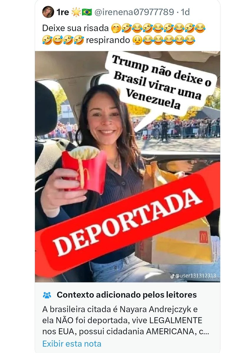 VivianeCambui's tweet photo. Vai Lula. Ensina a fazer FAKE NEWS direito para teus militontos.
#ForaLula 
#ForaVitoriaeMateus 
#Trump 
#Deport #deportados https://t.co/ZodUuyRqao