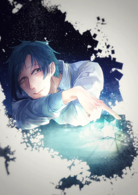 # あなたのあお色の作品を見せてください昔のばかり。どれも魂込めて描いたよ…青色に惹かれるよね 