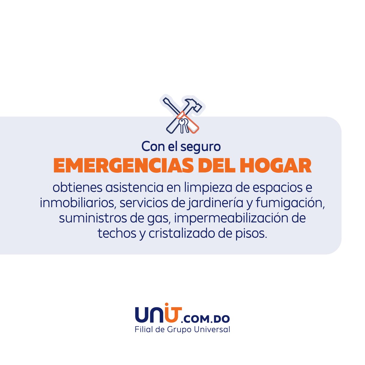Coordina tus servicios para que tu hogar esté siempre en las mejores condiciones.

El seguro EMERGENCIAS DEL HOGAR te brinda la asistencia en casos de eventualidades que puedan surgir en su vivienda.

Visita hubs.la/Q033W2Qt0 y conoce más.