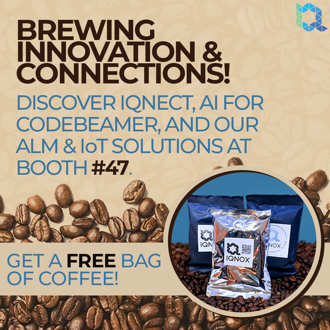 IQNOXLLC's tweet photo. Discover IQNECT, explore ALM &amp; IoT solutions, and grab a free bag of coffee at Booth #47!
https://t.co/vJykrKkRce 

#PTC #IQNOX #ALM https://t.co/kvoo2YH4L5