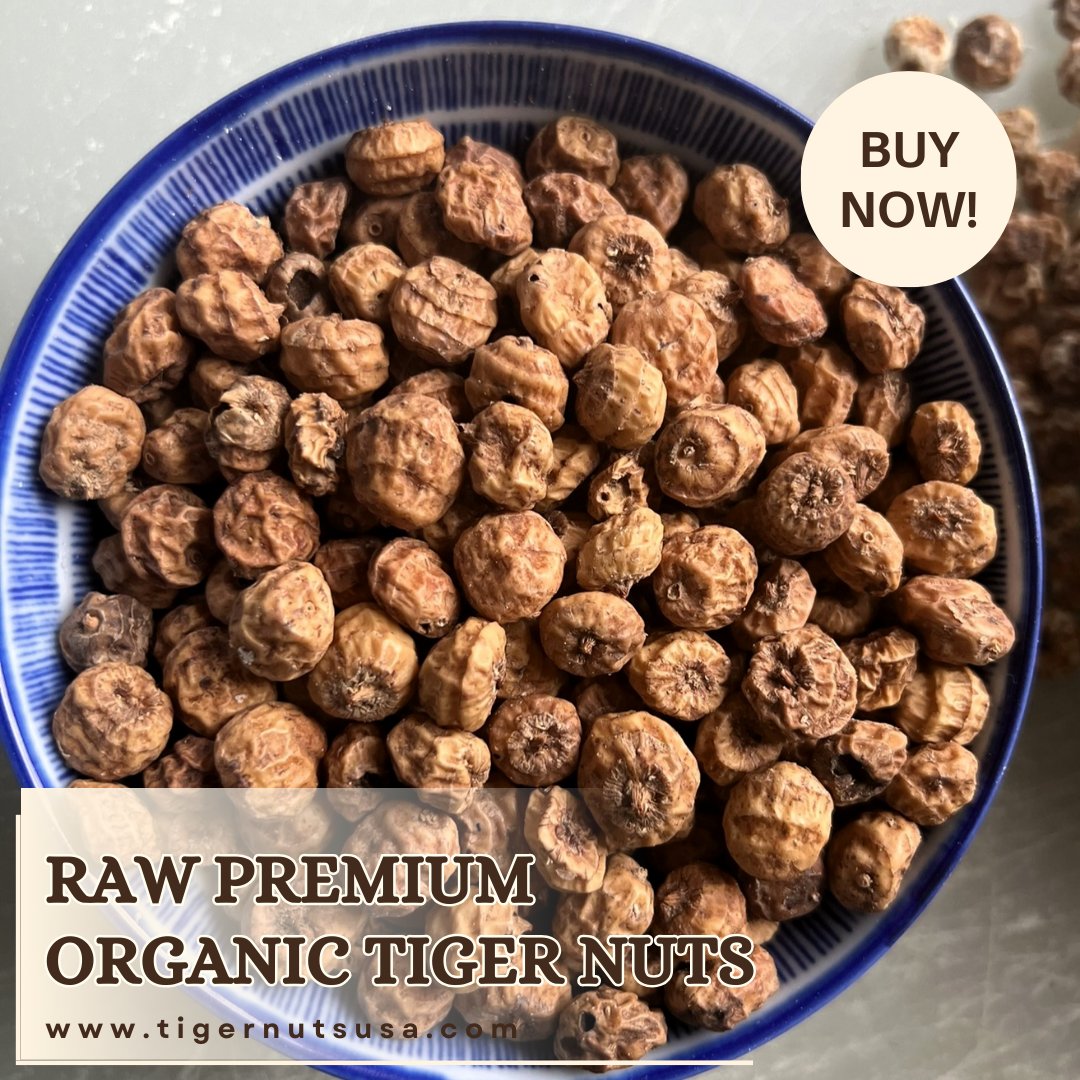Tiger nuts are Known as a superfood, they are certified organic, gluten-free, nut-free, dairy-free and low in fat. 🥰💚

🛒tigernutsusa.com/collections/th…

#rawpremiumorganictigernuts #organic #nutfree #glutenfree #nongmo #nonallergenic