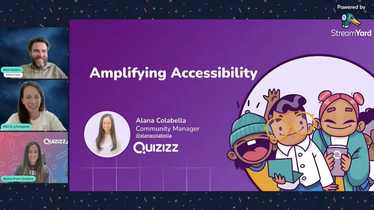 It was such fun cohosting Ep. II of #AmplifyingAccessibility 🥳 Thank you to <a href="/KatieF/">Katie Fielding</a>, <a href="/dhotler/">David Hotler 🌈 ❤️</a>, &amp; <a href="/AlanaColabella/">Alana Colabella</a> for joining <a href="/fungooli/">Mel A</a> &amp; me to share such innovative #accessibility tools on <a href="/BookCreatorApp/">Book Creator Team</a> + <a href="/quizizz/">Quizizz (now Wayground)</a>! #edtech #edutwitter

👀 the replay 👇
youtube.com/watch?v=cdHaX5…