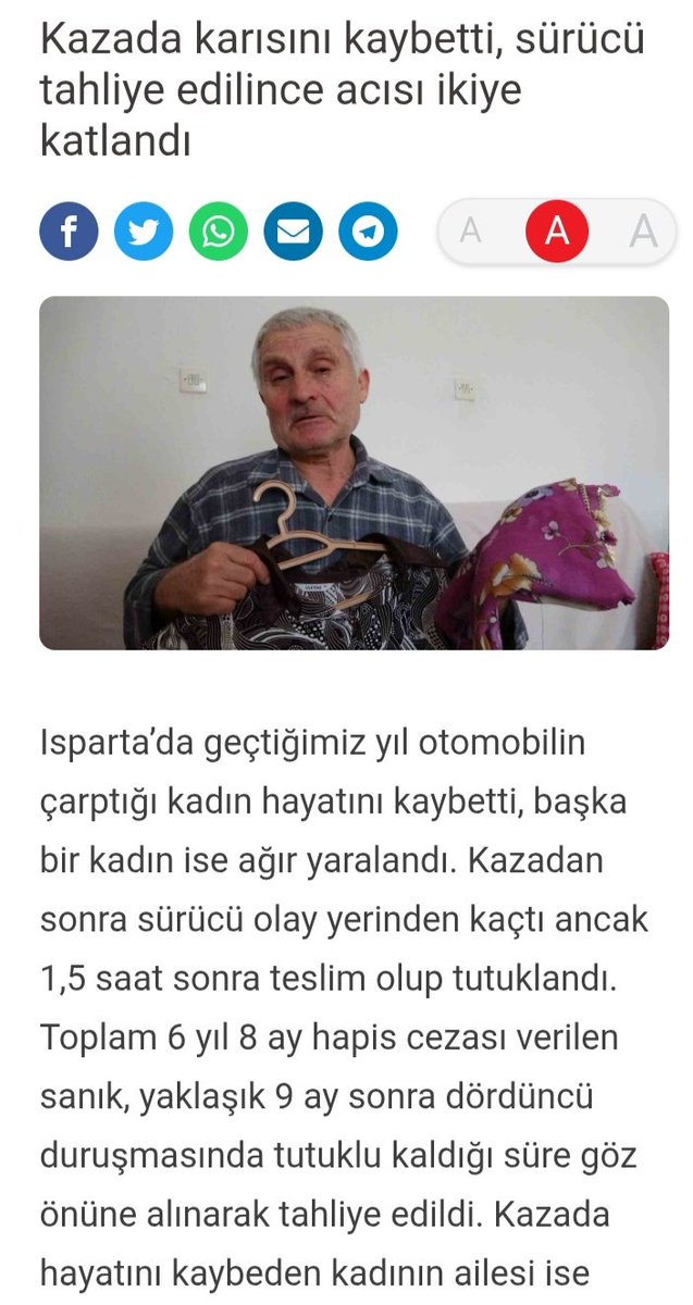 Arif Yıldız 🇹🇷🇹🇷 (@arffyldz) on Twitter photo Alkol delili karartıldı. Annemi öldüren ve komşumuzu ağır yaralayan şahıs tahliye edildi. Adalet istiyoruz.
Lütfen destek olun.
Hak mı adalet mi bu?
<a href="/adalet_bakanlik/">T.C. Adalet Bakanlığı</a> <a href="/EmniyetGM/">Türk Polis Teşkilatı</a>
iha.com.tr/isparta-haberl… Alkol delili karartıldı. Annemi öldüren ve komşumuzu ağır yaralayan şahıs tahliye edildi. Adalet istiyoruz.
Lütfen destek olun.
Hak mı adalet mi bu?
<a href="/adalet_bakanlik/">T.C. Adalet Bakanlığı</a> <a href="/EmniyetGM/">Türk Polis Teşkilatı</a>
iha.com.tr/isparta-haberl…