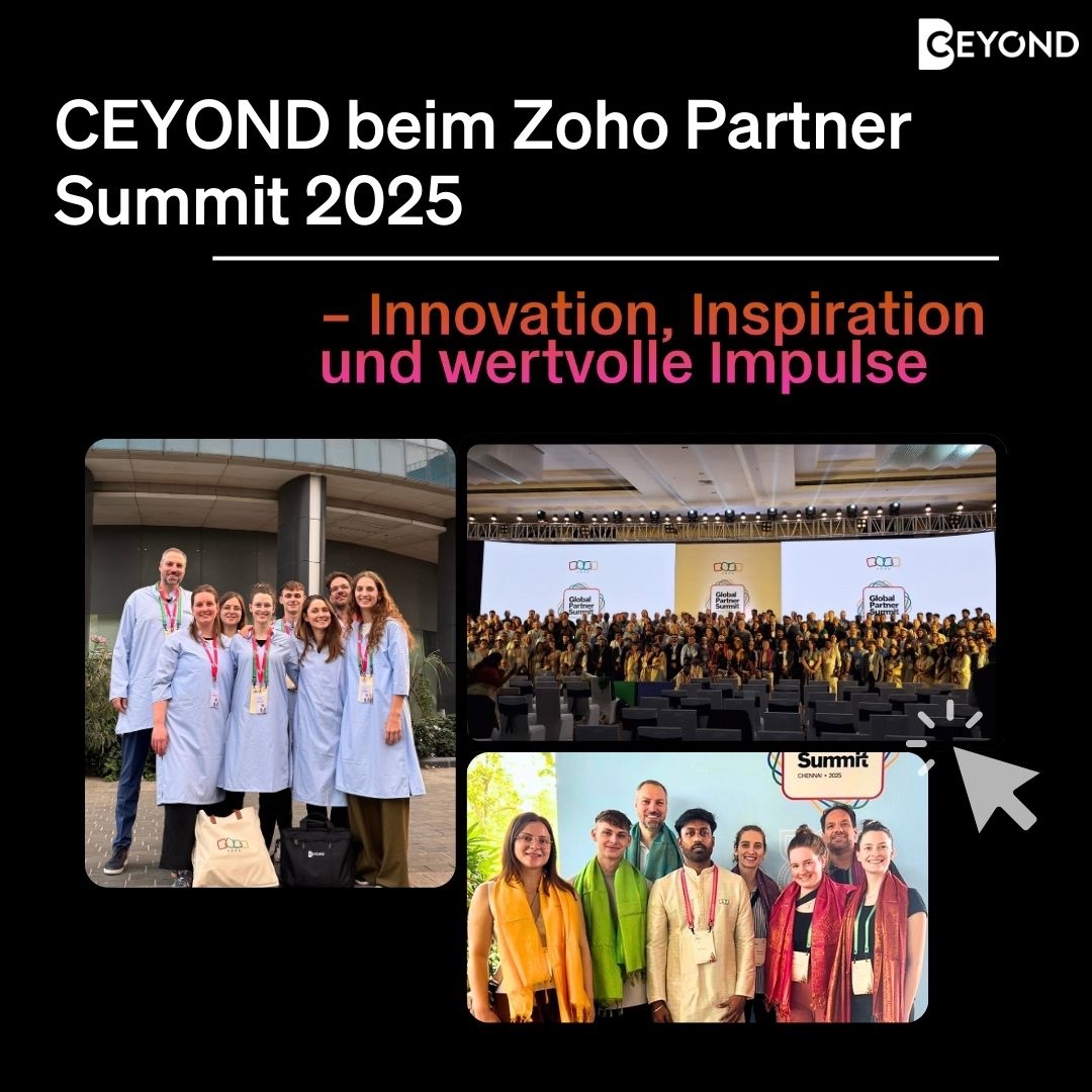 Wir sind zurück vom Zoho Partner Summit 2025, und was für eine inspirierende Reise es war! 
– dieses Event war eine Schatzkiste voller Innovationen und wertvoller Impulse. 🚀
Mehr dazu hier: tinyurl.com/4wvxcdrn 
#ZohoPartnerSummit #DigitalInnovation