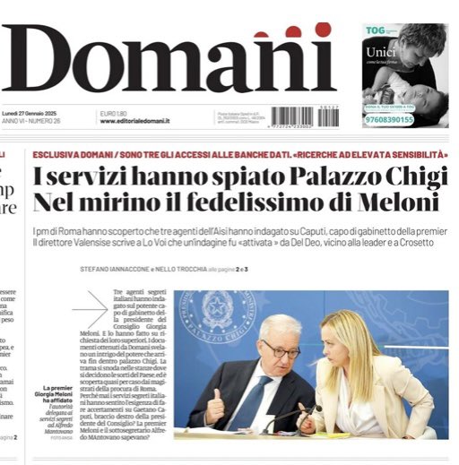 elio_vito's tweet image. Secondo il Domani, il capo di Gabinetto di Meloni era spiato dall’Agenzia di sicurezza interna. I servizi di sicurezza fanno capo al presidente del Consiglio. Meloni faceva spiare il suo capo di gabinetto? E chi altri? A P.Chigi qualcuno dovrebbe chiarire e qualcuno dimettersi.