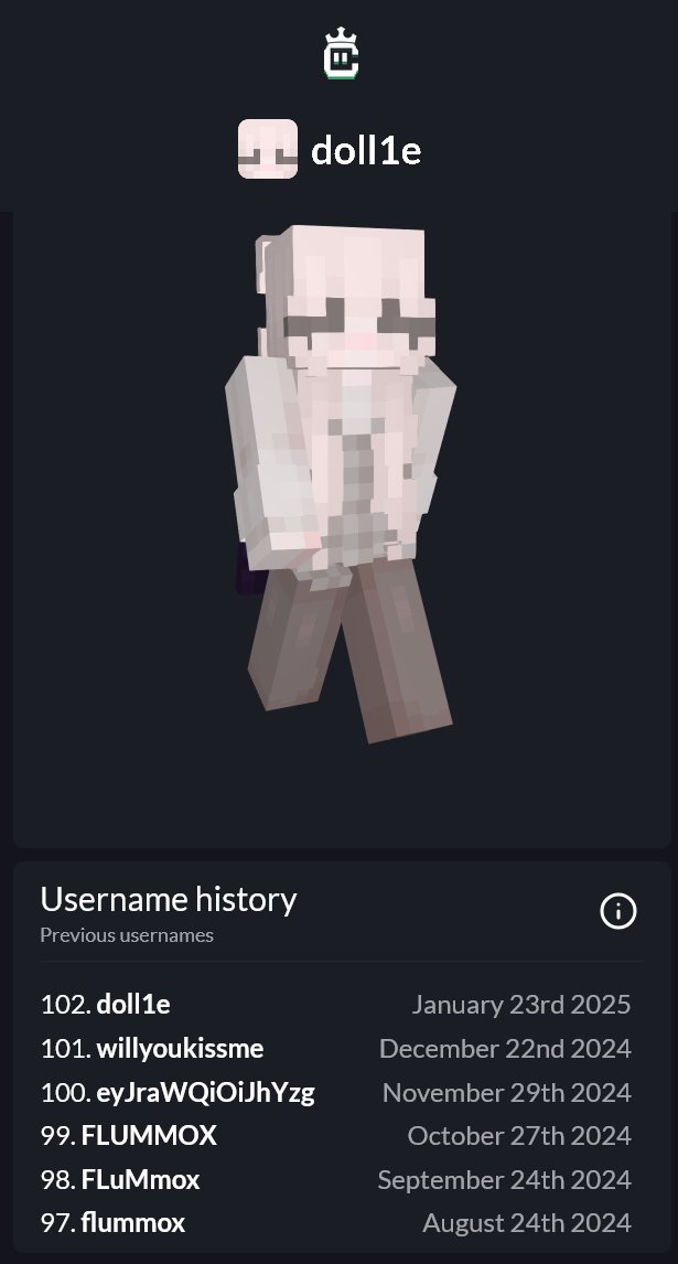 visitcrafty's tweet photo. Did you know:

The Minecraft player with the most username changes is doll1e, they have 102 previous usernames .😮

How many times have you changed your Minecraft username❓ https://t.co/dqQSqg3AJV