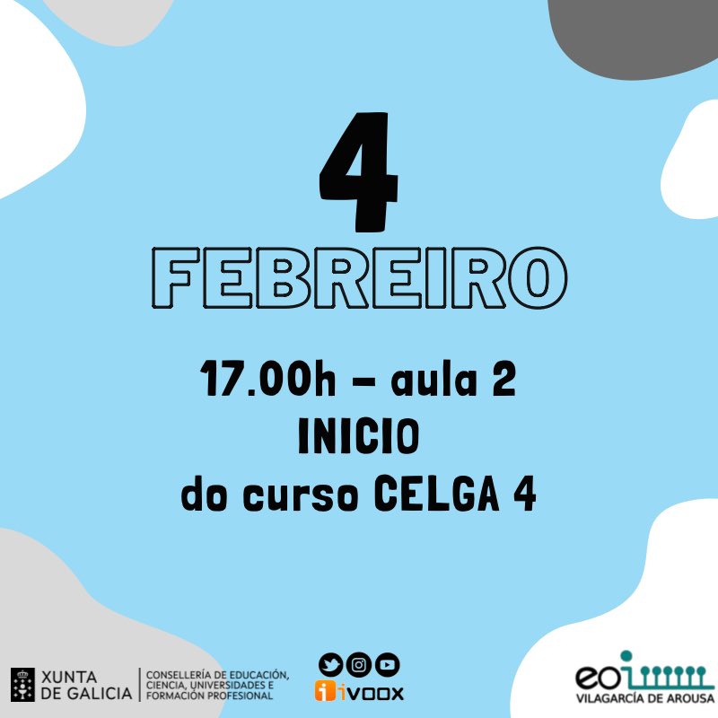 Atención ‼️ modificación da data de inicio do curso