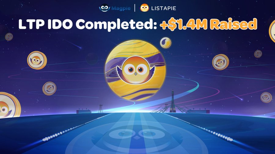 MoonKing___'s tweet photo. $LTP raised over $1.7M through @magpiexyz_io Launchpad and the @PancakeSwap IFO,

TGE will be on January 27th and $LTP will be available on PCS, with strong backing

Great start for @Listapiexyz_io, excited to see a new Magpie gem launch https://t.co/nUBi2xL5Nm
