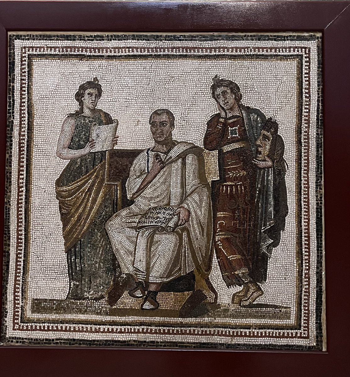 Zayani_moomen's tweet photo. Musée du Bardo, Tunis. Mosaïque de Virgile et de ses Muses. Ce musée est spectaculaire !! https://t.co/R2zf2EhUAu