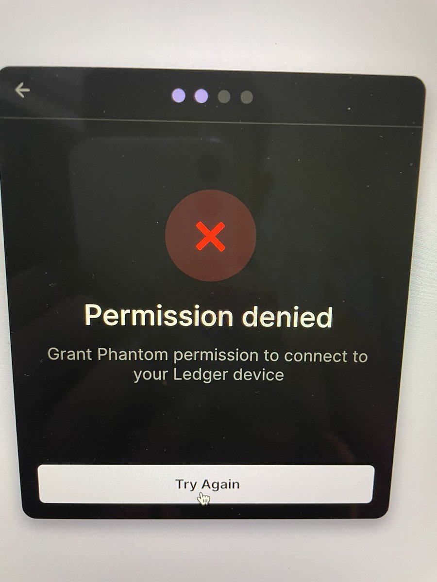 Timcampy2000's tweet photo. @phantom @mbeNFT Ledger cannot connect to phantom . Kindly advise https://t.co/cKqq8icJ5H