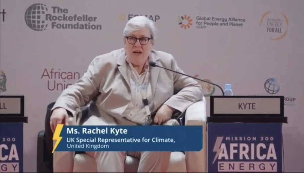 UKinTanzania's tweet photo. UK Special Rep. for Climate Rachel Kyte is in Dar es Salaam, representing the UK at #Mission300 ⚡️

The summit provides an opportunity for the UK to strengthen partnerships in Africa on clean energy access 🌍 https://t.co/UPej6nRU2O
