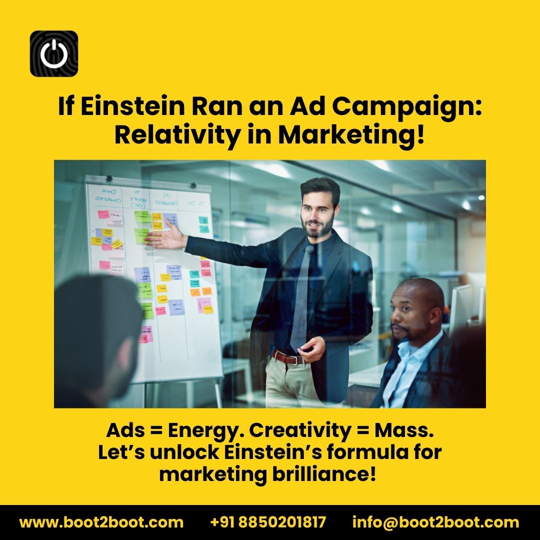 boot2boot2022's tweet photo. π§ Channeling Einsteinβs brilliance into marketing! π€π‘
.
Connect us for more!
.
+91 8850201817
.
https://t.co/h1WOpNPqdi
.
info@boot2boot.com
.
https://t.co/wCQRoq8WFB
.
#Boot2Boot #DigitalMarketing #MarketingGenius #CreativeEnergy #RelativityInMarketing #explore https://t.co/LXJjhli6ky