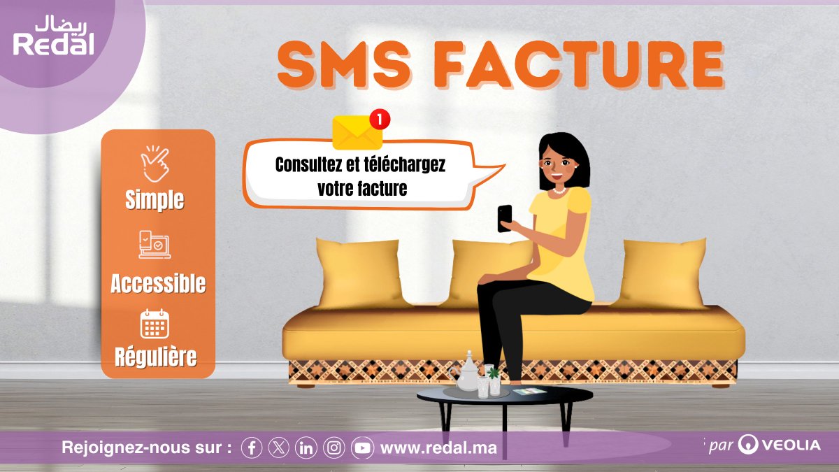 ❓Vous chercher à simplifier vos démarches ?
👉Avec le service SMS Facture, profitez d'une solution simple et pratique:
📨Recevez vos factures directement sur votre📲
📁Téléchargez-les en PDF et accédez-y où et quand vous le souhaitez.
📞Appelez vite #AlloRedal au 0537 20 20 80📞