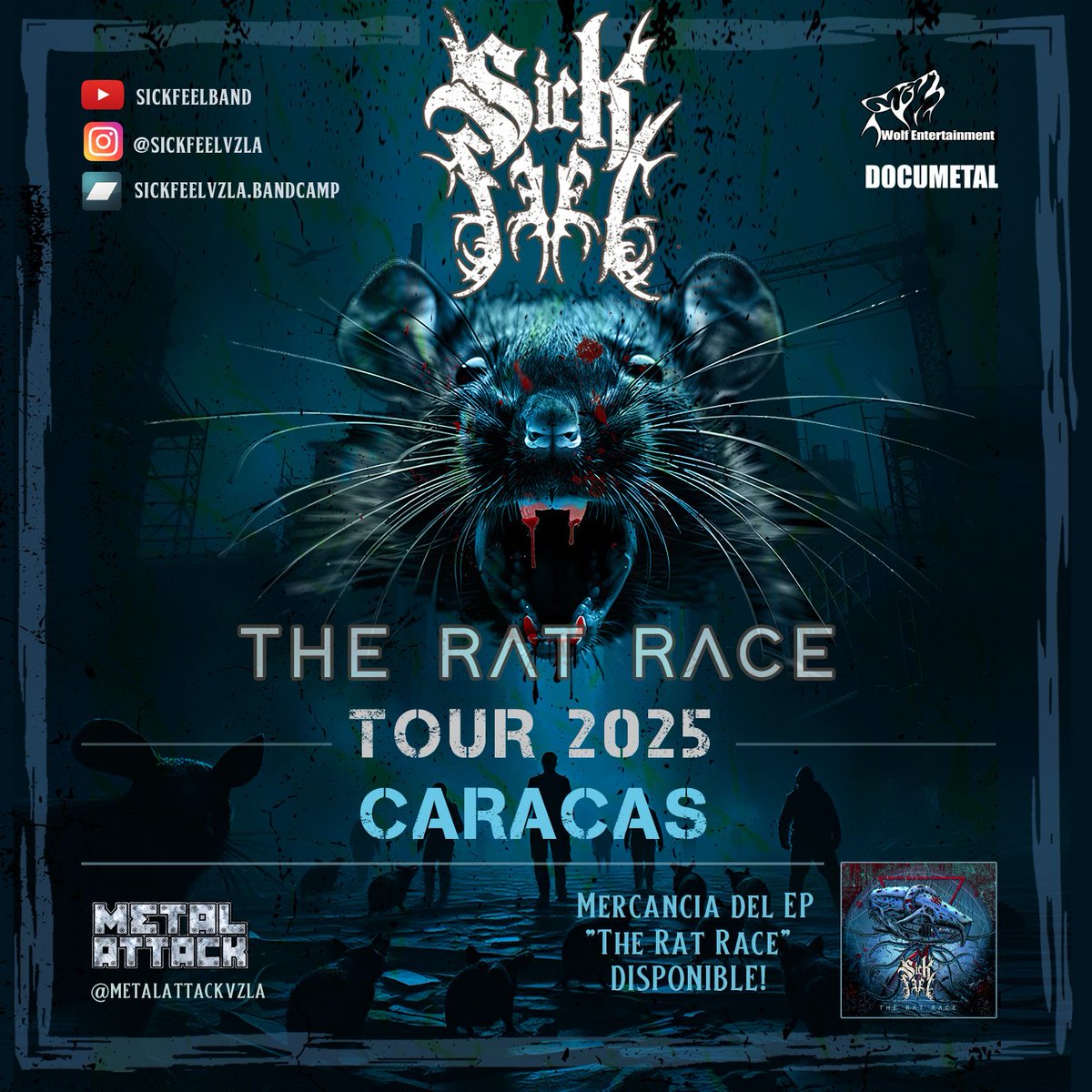 SickFeel (@sickfeel) on Twitter photo ++ THE RAT RACE TOUR 2025 ++
Nos complace en anunciarles que luego de una breve pausa, estaremos de vuelta a las tarimas, iniciamos EN CARACAS.
🤘🏻 ALTAVIBRA EXTREMO🤘🏻
📅 Fecha: Sábado 15 de Febrero
📌 Lugar:
<a href="/ChapisClub/">Ch´s - ChapisClub</a>
🕖 Hora: 2 PM
🎫 7 PM
¡Los esperamos!🔥🤘🏻 ++ THE RAT RACE TOUR 2025 ++
Nos complace en anunciarles que luego de una breve pausa, estaremos de vuelta a las tarimas, iniciamos EN CARACAS.
🤘🏻 ALTAVIBRA EXTREMO🤘🏻
📅 Fecha: Sábado 15 de Febrero
📌 Lugar:
<a href="/ChapisClub/">Ch´s - ChapisClub</a>
🕖 Hora: 2 PM
🎫 7 PM
¡Los esperamos!🔥🤘🏻