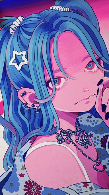 2月2日からグループ展「少女2025 〜刹那〜」スタートします根性の入った新作2点展示いたしますので是非原画を見に来てくださいね何卒っ 