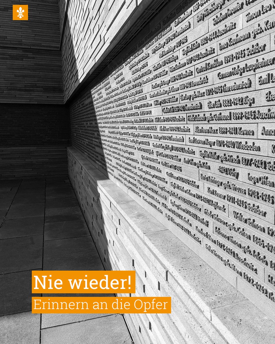 🕯  Heute ist der Gedenktag der Opfer des Nationalsozialismus. Vor genau 80 Jahren, am 27. Januar 1945, wurde das Konzentrationslager Auschwitz befreit.

Die zentrale Gedenkveranstaltung findet heute, 27. Januar, um 19 Uhr im Stadtverordnetensitzungssaal des Rathauses statt.