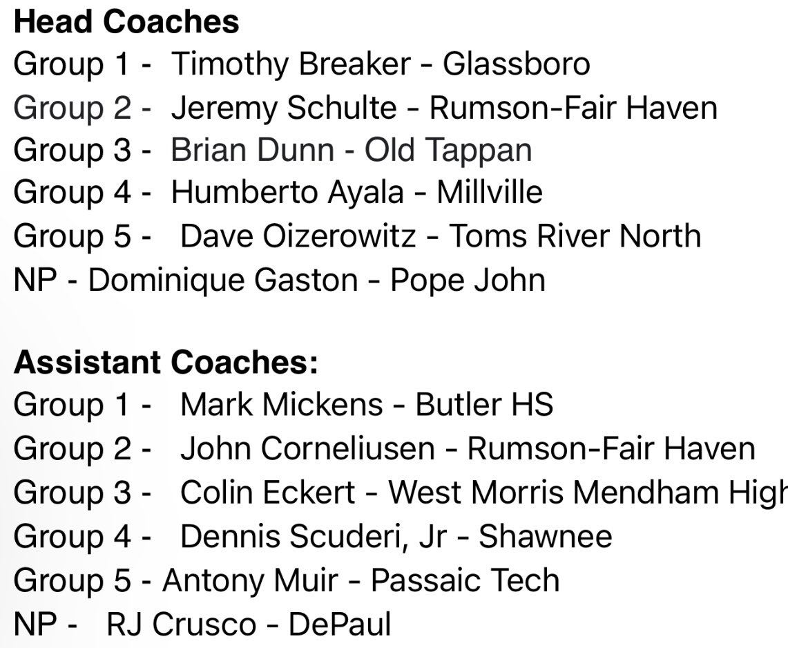 🚨⬇️⬇️Congrats to our 2024-25 NJFCA Coaches of the Year‼️ They will be honored at our annual NJFCA Super 💯 Banquet.  Well deserved Men‼️
