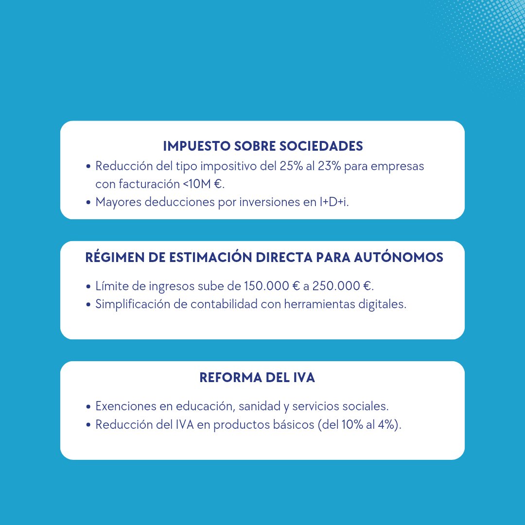 Apenas llevamos un mes de este 2025
Es momento de empezar a prepararse para las novedades fiscales
#pymes #autonomos #fiscalidad #asesoria #tarifaplana #inurrieta