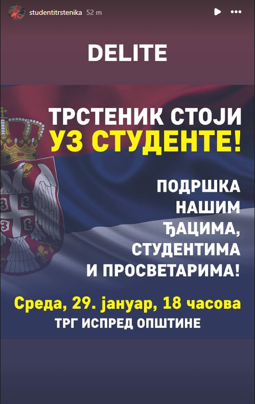 Mindopener85's tweet image. Trstenik stoji uz studente!
Sreda 29. januar, 18h
Trg ispred opstine
#trstenik #studenti #studentiublokadi #protest #srbija #blokada