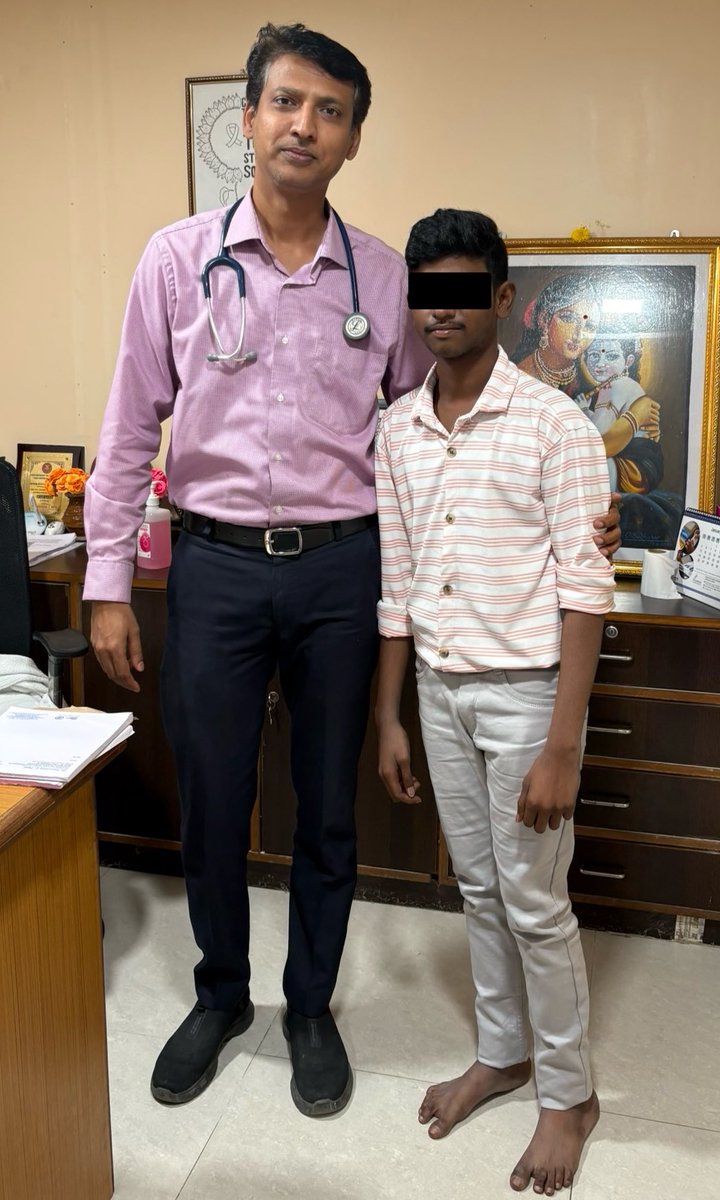 This kiddo had #Fanconi anemia with 1) MDS with 2) major intracerebral bleed and GI bleeding with 3) platelet refractoriness with 4) MDR sepsis. 
Underwent BMT in 2021.  
Absolutely elated to see him now post 3 years #BMT healthy and back to him normal life. <a href="/basavatarakam/">Basavatarakam Indo American Cancer Hospital</a>