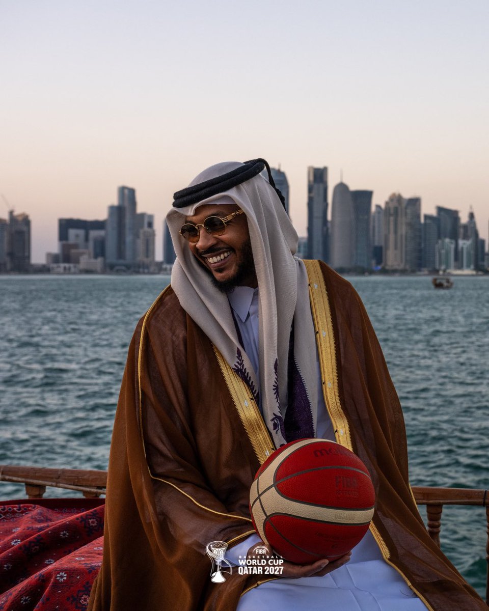 swishcultures_'s tweet image. Carmelo Anthony (@carmeloanthony ) living it up in Qatar. Carmelo is the Global Ambassador of the FIBA Basketball World Cup 2027 set to take place in Doha, Qatar 🔥 @fibawc #FIBAWC #StepItUp