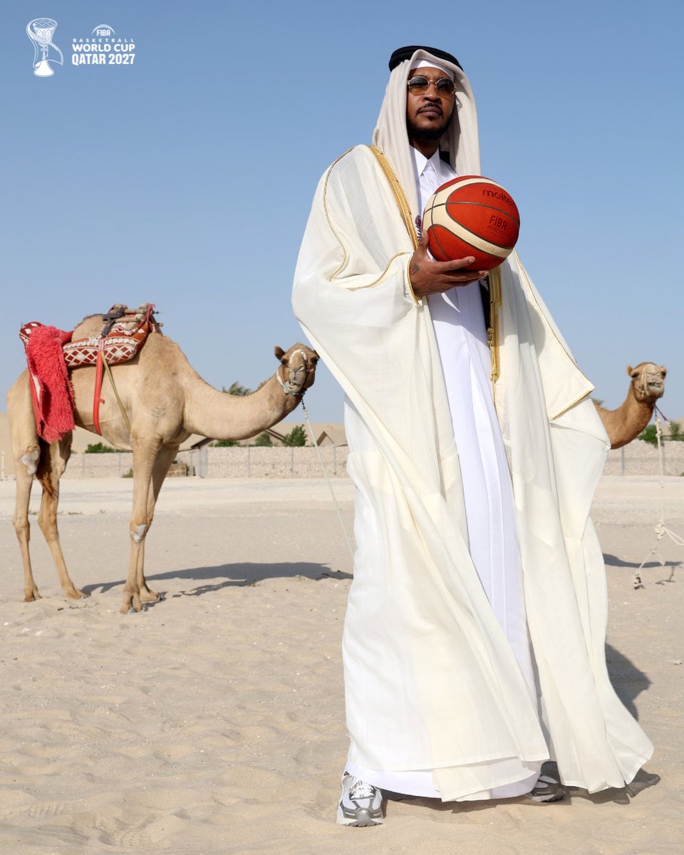 swishcultures_'s tweet image. Carmelo Anthony (@carmeloanthony ) living it up in Qatar. Carmelo is the Global Ambassador of the FIBA Basketball World Cup 2027 set to take place in Doha, Qatar 🔥 @fibawc #FIBAWC #StepItUp