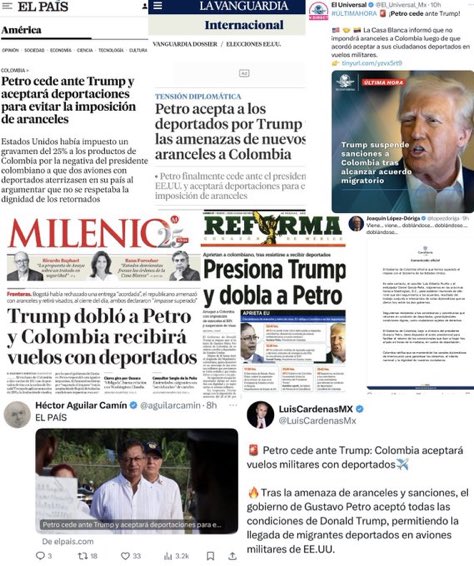 CarlosVZenteno's tweet photo. Los medios SE DOBLAN ANTE TRUMP. 

Ese debería ser el encabezado. 

No deja de sorprenderme el nivel de servilismo de los medios en México para seguirle el juego a los gringos. https://t.co/RNfOJAiBb3